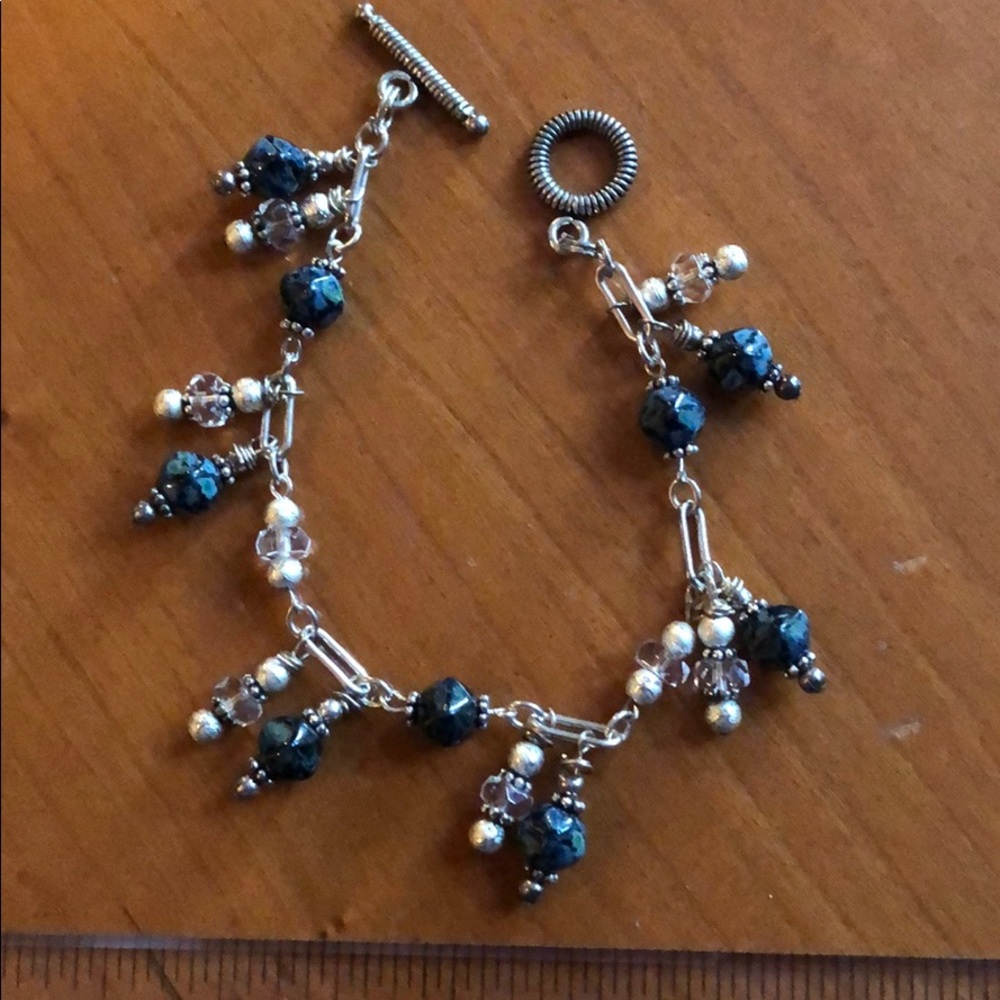 Silver beaded bracelet